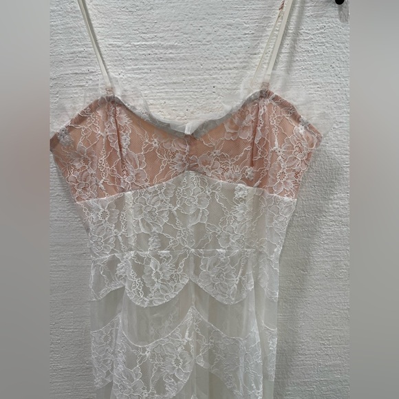 For Love & Lemons X Jamie King La Bella Midi Dress White Lace - Picture 3 of 6